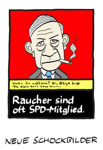 Cartoon: Rauch (medium) by Bregenwurst tagged spd,rauchen,zigaretten,schmidt,schock