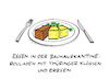 Cartoon: Baugasthaus (small) by Bregenwurst tagged bauhaus,kantine,essen,moderne,design,roulade