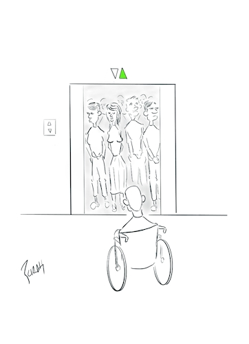 Cartoon: life without disabilities (medium) by bakcagun tagged life,without,disabilities