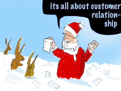 Cartoon: st. marketing (medium) by jokes tagged marketing,business,christmas,eastern,bunny