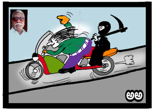 Cartoon: Over Speed may cause Death (medium) by APPARAO ANUPOJU tagged over,speed,death