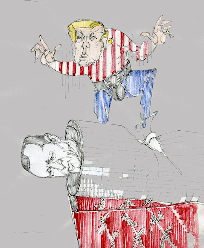 Cartoon: Timur (medium) by herranderl tagged trump,erdogan,handelskrieg