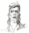Cartoon: David Bowie (small) by herranderl tagged david,bowie