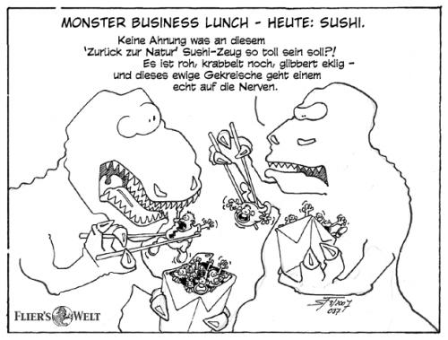 Cartoon: Monster Business Lunch (medium) by FliersWelt tagged monster,business,essen