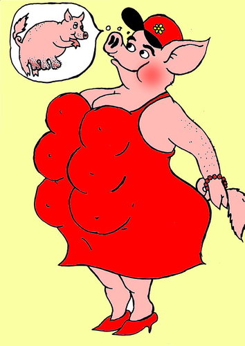 Cartoon: Pig (medium) by Barcarole tagged pig