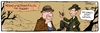 Cartoon: Sherlock Holmes (small) by Goodwyn tagged baskervilles,sherlock,holmes,watson,pipe,poop,shoe,hat,literature
