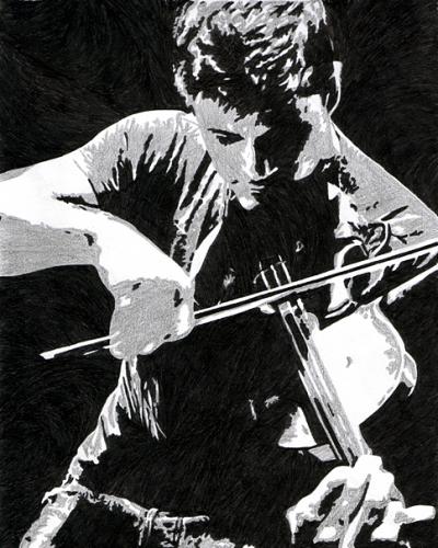 Cartoon: seth lakeman (medium) by Finn tagged seth,lakeman,fiddle,violin,plymouth,england,folk,music