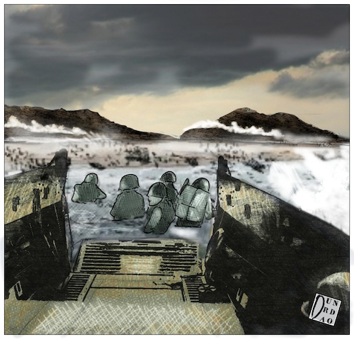 Cartoon: 6 giugno d-day (medium) by Christi tagged guerra,giugno,dday,normandia,secondaguerramondiale
