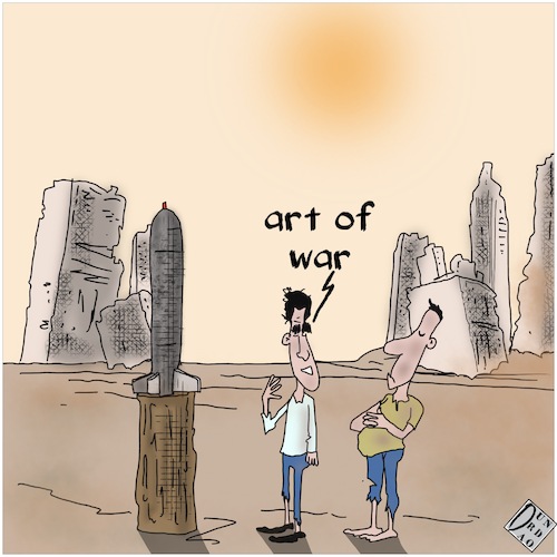 Cartoon: Art of war (medium) by Christi tagged biden,putin,russia,ucraina,guerra,america