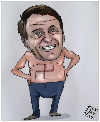 Cartoon: Brazil.Bolsonaro (medium) by Christi tagged brasile,bolsonaro