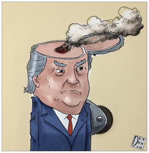 Cartoon: I capelli grigi di Trump (medium) by Christi tagged trump,usa,capelli,grigi,loser