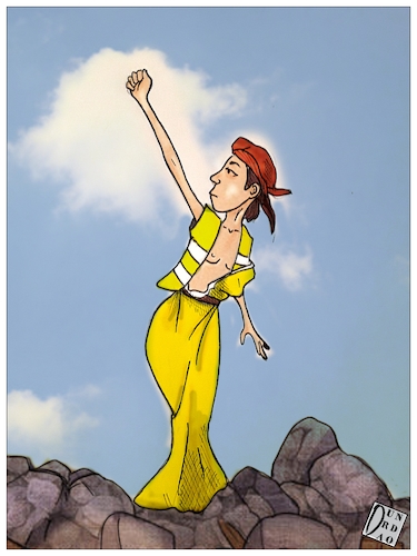 Cartoon: La rivoluzione dei gilet gialli (medium) by Christi tagged francia,gilet,gialli