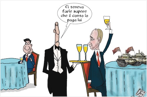 Cartoon: Paga lui (medium) by Christi tagged cina,mosca,grano,sanzioni,ucraina