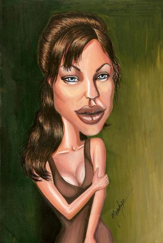 Cartoon: Angelina (medium) by menekse cam tagged angelina,jolie,actress,american,woman,portrait