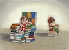 Cartoon: Strong Girls (small) by menekse cam tagged girls,boys,books,chance,eguality,throne,luck