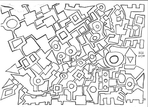 Cartoon: chaos vielleicht organisiert? (medium) by skätch-up tagged big,city,stadt,großstadt,chaos,durcheinander