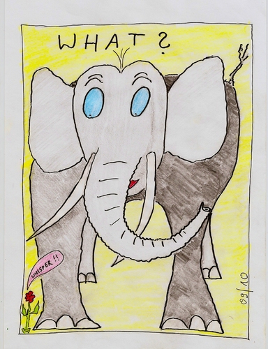 Cartoon: daisy und elefant  act one (medium) by skätch-up tagged daisy,elefant,gänseblümchen