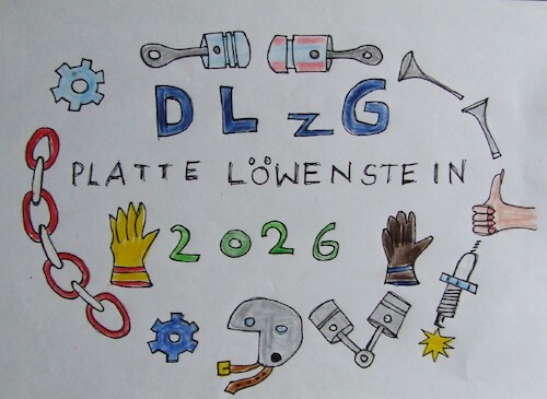 Cartoon: DLzG  PLATTE LÖWENSTEIN (medium) by skätch-up tagged motorrad,roller,mofa,moped,trike,fahren,macht,spass,und,freude