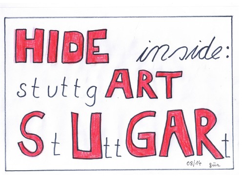 Cartoon: HIDE INSIDE (medium) by skätch-up tagged word,in,hide,and,seek,sugar,art,stuttgart,zaruba