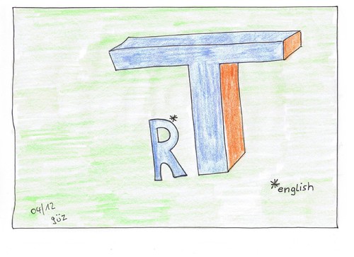 Cartoon: r bei T (medium) by skätch-up tagged ar,bei,arbeit,schuften,malochen,roboten,schaffen