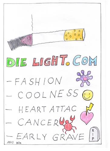 Cartoon: RE BRAND cigarettes cigar smoke (medium) by skätch-up tagged account,sickness,death,cancer,cigarettes,smoke,network,market,new,brand,re