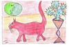 Cartoon: MOON -CAT-CACTOO (small) by skätch-up tagged moon,cat,cactus,green,red,blue,mond,katze,kaktus,grün,rot,blau
