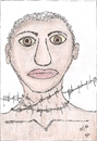 Cartoon: TRUGANINI in chains (small) by skätch-up tagged truganini,tasmania,australia,chain,killed,murdered,midnight,oil