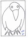 Cartoon: weisser rabe white crow (small) by skätch-up tagged weisser,rabe,weisse,krähe,white,raven,crow,albino,transformer,transformation
