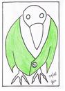 Cartoon: Weisser rabe  green Jacket (small) by skätch-up tagged weisser,rabe,weisse,krähe,white,raven,crow,transformation,transformer
