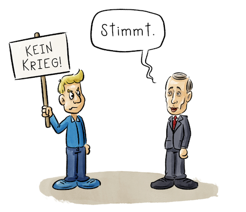 Cartoon: Kein Krieg (medium) by Sven Raschke tagged krieg,ukraine,putin,russland,krieg,ukraine,putin,russland