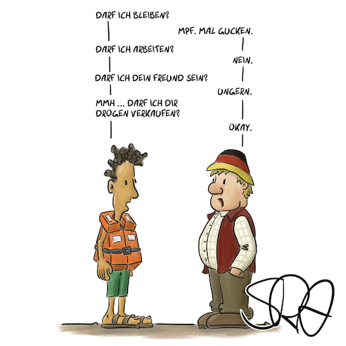 Cartoon: Willkommenskultur (medium) by Sven Raschke tagged willkommenskultur,politik,flüchtlinge,wutbürger,pegida,deutschland,volk,integration,migration,willkommenskultur,politik,flüchtlinge,wutbürger,pegida,deutschland,volk,integration,migration