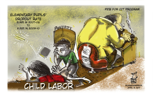 Cartoon: child labor (medium) by bennaccartoons tagged child,labor,education,poverty