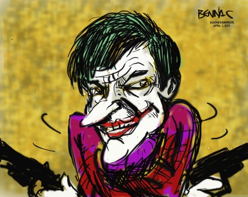 Cartoon: clown doodle (medium) by bennaccartoons tagged joker,clown,doodles
