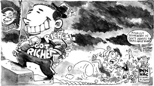 Cartoon: Rich got richer in the Phils. (medium) by bennaccartoons tagged rich,poor