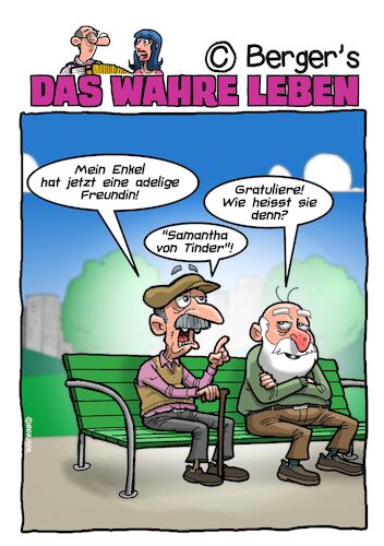 Cartoon: Adelig (medium) by Chris Berger tagged adelig,freundin,beziehung,tinder,adelig,freundin,beziehung,tinder