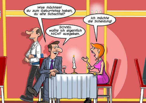 Cartoon: Alte Liebe (medium) by Chris Berger tagged liebe,scheidung,geburtstag,macho,chauvinist,ehe,liebe,scheidung,geburtstag,macho,chauvinist,ehe