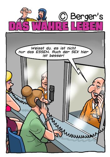 Cartoon: Besuch (medium) by Chris Berger tagged gefängnis,essen,besuch,mann,frau,gefängnis,essen,besuch,mann,frau,sex