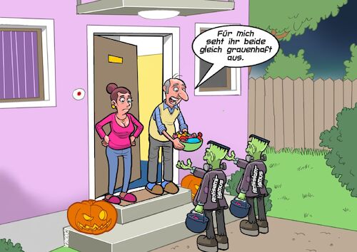 Cartoon: Halloween (medium) by Joshua Aaron tagged antisemitismus,antiislamismus,rassismus,krieg,gaza,palästina,israel,juden,araber,antisemitismus,antiislamismus,rassismus,krieg,gaza,palästina,israel,juden,araber