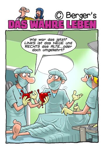 Cartoon: Herz OP (medium) by Chris Berger tagged operation,chirurg,transplantation,herz,operation,chirurg,transplantation,herz