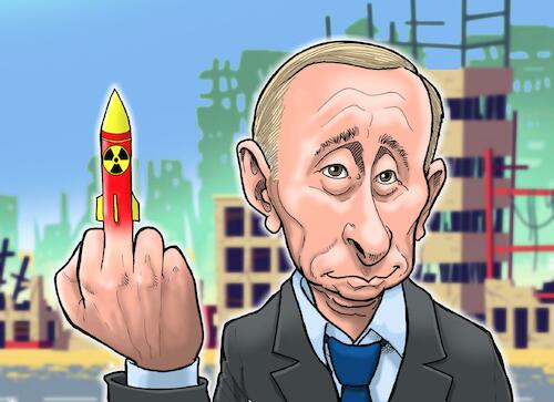 Cartoon: Mittelfinger (medium) by Joshua Aaron tagged putin,ukraine,krieg,sanktionen,eu,fuck,off,putin,ukraine,krieg,sanktionen,eu,fuck,off