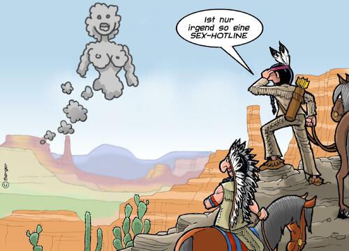 Cartoon: Rauchzeichen (medium) by Joshua Aaron tagged indianer,rauchsignale,rauchzeichen,hotline,prärie,western,native,indians,indianer,rauchsignale,rauchzeichen,sex,hotline,prärie,western,native,indians