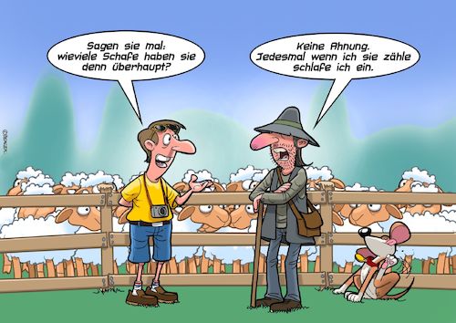 Cartoon: Schafe zählen (medium) by Joshua Aaron tagged schafhirte,schafe,herde,zählen,schlaf,schlafen,schafhirte,schafe,herde,zählen,schlaf,schlafen