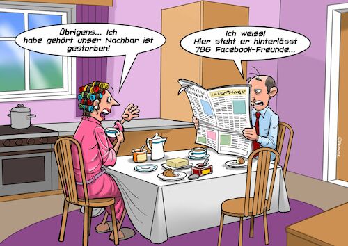 Cartoon: Sterbeanzeige (medium) by Chris Berger tagged tod,anzeige,parte,sterbeanzeige,facebook,soziale,medien,tod,anzeige,parte,sterbeanzeige,facebook,soziale,medien