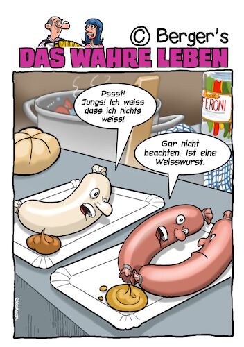 Cartoon: Weisswurst (medium) by Chris Berger tagged wissen,philosophie,würstelstand,imbissbude,wurst,wissen,philosophie,würstelstand,imbissbude,wurst