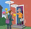 Cartoon: Alter Besen (small) by Chris Berger tagged vertreter,verkäufer,besen,frau,ehemann,business