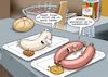 Cartoon: Am Wurststand (small) by Chris Berger tagged wurst,weisswurst,senf,wurstbude,wurststand,würstelstand,wursttheke