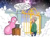 Cartoon: Begegnung mit Gott (small) by Joshua Aaron tagged gott,himmelstor,tod,ewigkeit,evolution,schöpfung,wissenschaft,religion