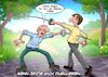 Cartoon: Duell (small) by Chris Berger tagged arzt,duell,impfung,beschwichtigung,degen