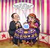 Cartoon: Fortune Teller (small) by Chris Berger tagged wahrsagerin,priester,zölibat,sideshow,weissagung