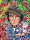 Cartoon: John Lennon (small) by Joshua Aaron tagged beatles,lennon,yoko,ono,give,peace,chance